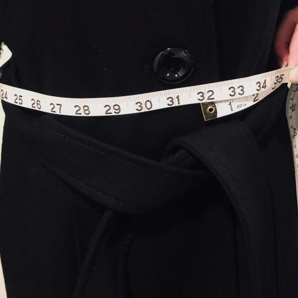 Guess womens medium black single breasted wool blend peacoat - Picture 9 of 16